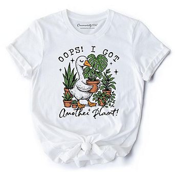 Oops I Got Another Plant Goose T-Shirt, Sarcastic Gardening Humor Tee