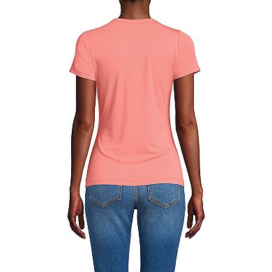 Petite Lands' End Short Sleeve Cooling Crew Neck T-Shirt