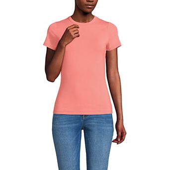 Petite Lands' End Short Sleeve Cooling Crew Neck T-Shirt