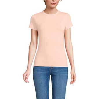 Women's Lands' End Short Sleeve Cooling Crew Neck T-Shirt