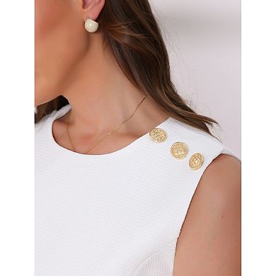 Tweed Dress for Women's Business Sleeveless Crew Neck Side Pleated Knee Length A-line Dress