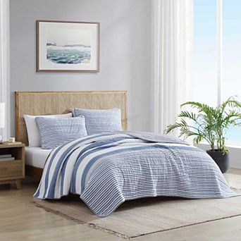 Nautica Fairwater Striped Quilt Set