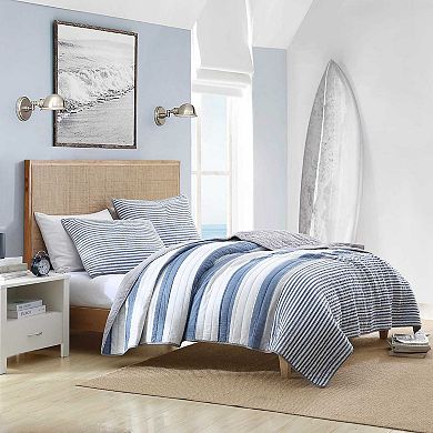 Nautica Fairwater Striped Quilt Set