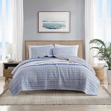 Nautica Fairwater Striped Quilt Set