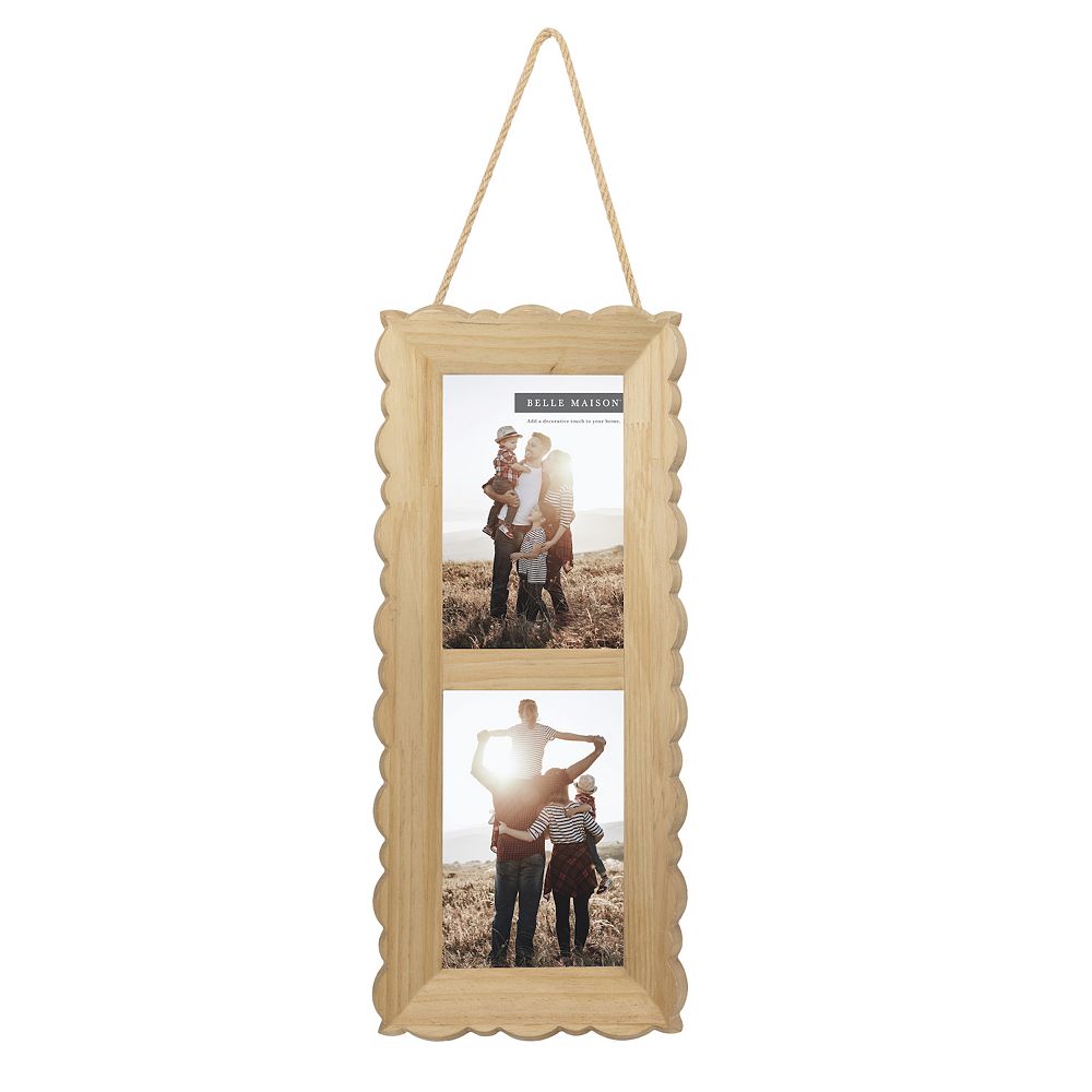Belle Maison 5" x 7" Double Opening Collage Frame - Natural