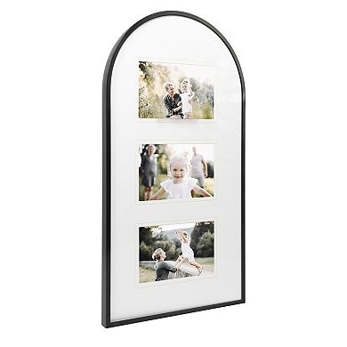 Belle Maison Arched Matted 3-Opening Aluminum Wall Frame