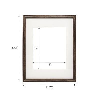 Belle Maison 8" x 10" Matted Beaded Frame Wall Decor