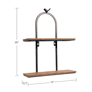 Belle Maison 14-in. 2-Tier Bird Shelf