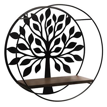 Belle Maison 16-inch Iron Tree Wall Shelf