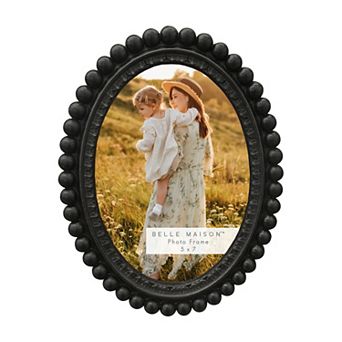 Belle Maison Oval Bead 5" x 7" Photo Frame Table Decor