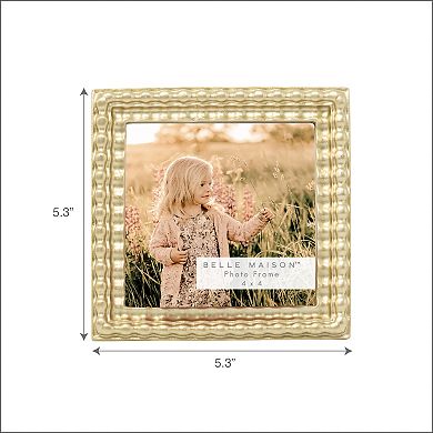 Belle Maison Gold-Tone Embossed Resin Photo Frame Table Decor