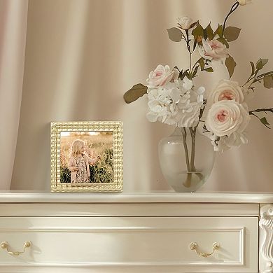 Belle Maison Gold-Tone Embossed Resin Photo Frame Table Decor