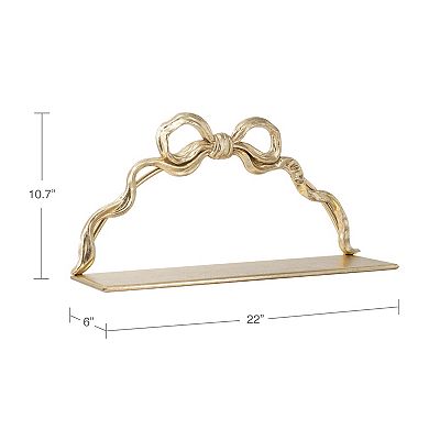 Belle Maison 20-in. Decorative Bow Shelf with Mirror