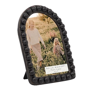 Belle Maison 5" x 7" Arch Bead Resin Photo Frame Table Decor