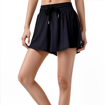 Women's High Waist Athletic Skort with Inner Shorts and Adjustable Drawstring Waistband