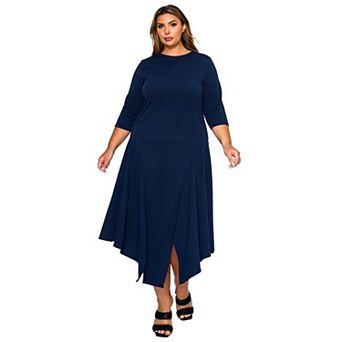 Plus Size Vida Split Hem Dress
