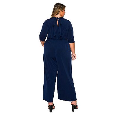 Plus Size Summer Wide Leg Pocket Jumpsuit