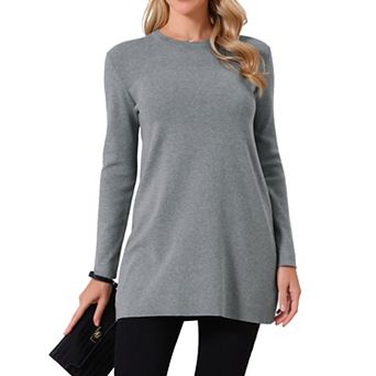 Women's Pullover Sweater Crewneck Long Sleeve Oversized Tunic Fall Sweater Loose Winter Top