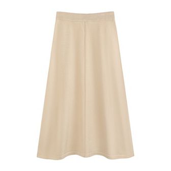 Women's Sweater A-Line Skirts Elastic High Waist Stretchy Ribbed Knit Fashion Midi Skirt