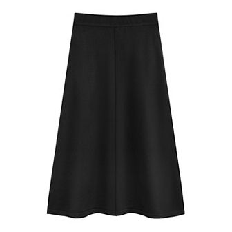 Women's Sweater A-Line Skirts Elastic High Waist Stretchy Ribbed Knit Fashion Midi Skirt