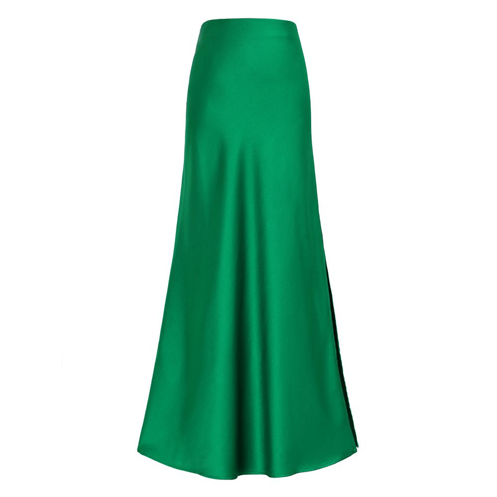 Satin Long Skirt