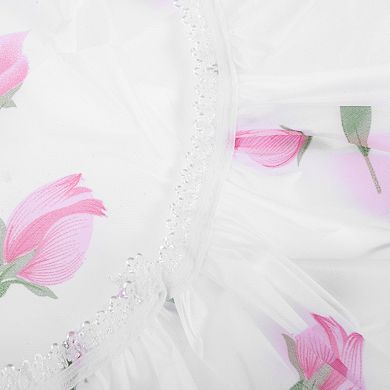 3 Pcs Flower Single Layer Shower Cap for Bathroom