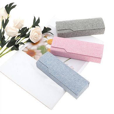 Faux Linen EyeGlasses Case Portable Eyeglasses Storage 1 Pc