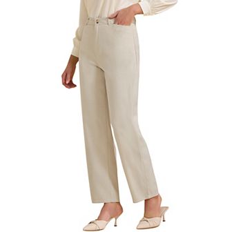 Women's Packets High Waisted Work Office Formal Casual Long Pants