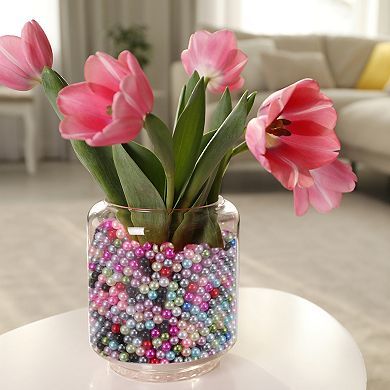 5000Pcs Faux Pearl for Vase Filler, 4mm No Hole ABS Round Pearls for Crafting, Jewelry Making