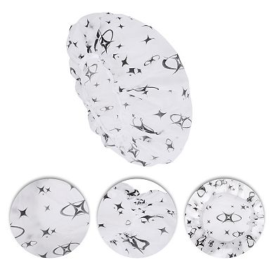 5 Pcs Crown Single Layer Shower Cap for Bathroom