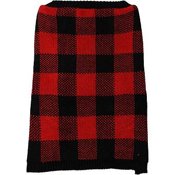 Midlee Buffalo Check Dog Sweater Christmas Holiday Outfit