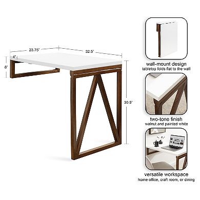 Kaya Wood Wall-Mounted Table