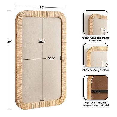 Rahfy Framed Fabric Pinboard