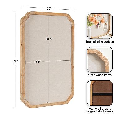 Marston Scalloped Fabric Pinboard