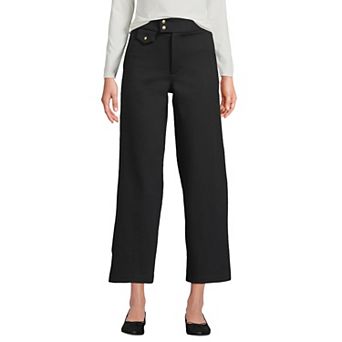 Women's Lands' End Ponte High Rise Straight Leg Crop Pants