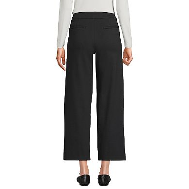 Women's Lands' End Ponte High Rise Straight Leg Crop Pants