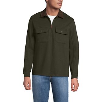 Men's Lands' End Bedford Rib Quarter Zip Sweater