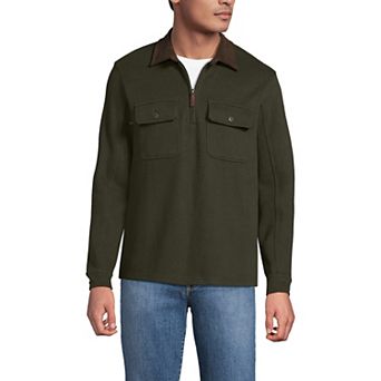Men's Lands' End Bedford Rib Quarter Zip Sweater