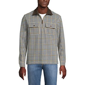 Men's Lands' End Bedford Rib Quarter Zip Sweater