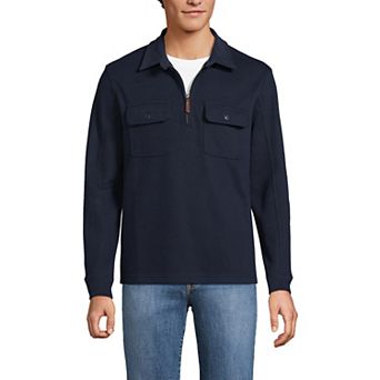 Men's Lands' End Bedford Rib Quarter Zip Sweater