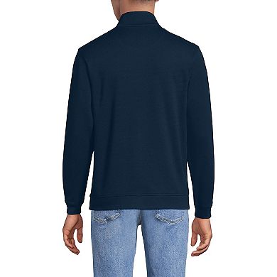 Men's Lands' End Travel Kit Pique Quarter Zip Sweater