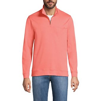 Men's Lands' End Travel Kit Pique Quarter Zip Sweater