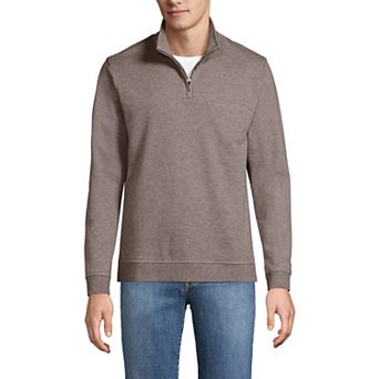 Men's Lands' End Travel Kit Pique Quarter Zip Sweater