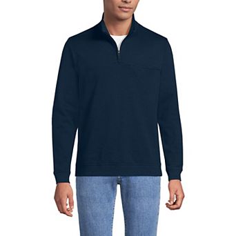 Men's Lands' End Travel Kit Pique Quarter Zip Sweater