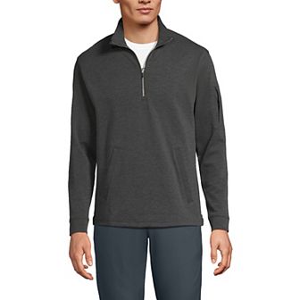 Men's Lands' End Performance Pique Quarter Zip Sweater