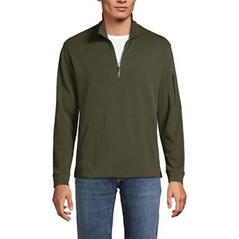 Men's Lands' End Performance Pique Quarter Zip Sweater