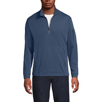 Men's Lands' End Performance Pique Quarter Zip Sweater