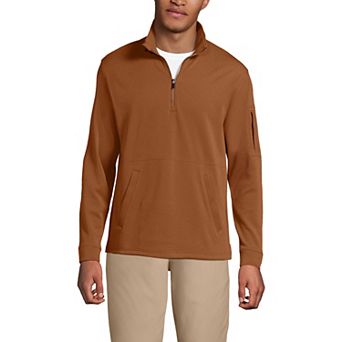 Men's Lands' End Performance Pique Quarter Zip Sweater