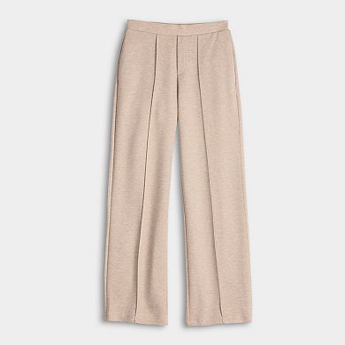 Petite Simply Vera Vera Wang High Rise Wide Leg Scuba Knit Pants