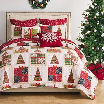 Greenland Home Fashions Deck the Halls Holiday Quilt Set